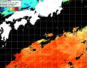 ひまわり人工衛星:黒潮域,12:59JST,1時間合成画像