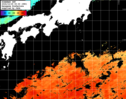 ひまわり人工衛星:黒潮域,18:59JST,1時間合成画像