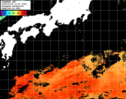 ひまわり人工衛星:黒潮域,22:59JST,1時間合成画像