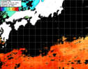 ひまわり人工衛星:黒潮域,18:59JST,1時間合成画像