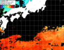 ひまわり人工衛星:黒潮域,19:59JST,1時間合成画像