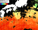 ひまわり人工衛星:黒潮域,17:59JST,1時間合成画像