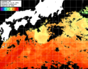 ひまわり人工衛星:黒潮域,22:59JST,1時間合成画像