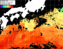 ひまわり人工衛星:黒潮域,23:59JST,1時間合成画像
