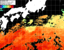 ひまわり人工衛星:黒潮域,07:59JST,1時間合成画像