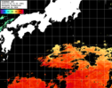 ひまわり人工衛星:黒潮域,16:59JST,1時間合成画像