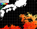 ひまわり人工衛星:黒潮域,18:59JST,1時間合成画像
