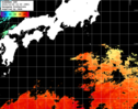 ひまわり人工衛星:黒潮域,19:59JST,1時間合成画像