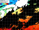 ひまわり人工衛星:黒潮域,13:59JST,1時間合成画像