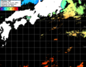 ひまわり人工衛星:黒潮域,22:59JST,1時間合成画像