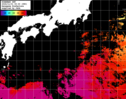 ひまわり人工衛星:黒潮域,18:59JST,1時間合成画像