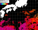 ひまわり人工衛星:黒潮域,23:59JST,1時間合成画像