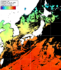 ひまわり人工衛星:日本全域,22:59JST,1時間合成画像