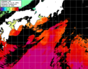 ひまわり人工衛星:黒潮域,19:59JST,1時間合成画像