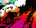 ひまわり人工衛星:黒潮域,23:59JST,1時間合成画像