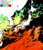 ひまわり人工衛星:日本全域,00:59JST,1時間合成画像
