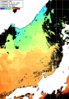 ひまわり人工衛星:日本海,07:59JST,1時間合成画像