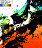 ひまわり人工衛星:日本全域,08:59JST,1時間合成画像