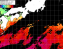 ひまわり人工衛星:黒潮域,16:59JST,1時間合成画像