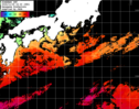 ひまわり人工衛星:黒潮域,03:59JST,1時間合成画像
