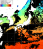ひまわり人工衛星:日本全域,12:59JST,1時間合成画像