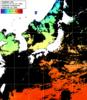 ひまわり人工衛星:日本全域,18:59JST,1時間合成画像