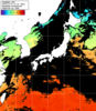 ひまわり人工衛星:日本全域,16:59JST,1時間合成画像