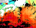 ひまわり人工衛星:黒潮域,13:59JST,1時間合成画像