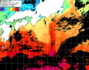 ひまわり人工衛星:黒潮域,11:59JST,1時間合成画像