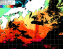 ひまわり人工衛星:黒潮域,17:59JST,1時間合成画像