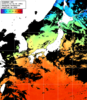 ひまわり人工衛星:日本全域,11:59JST,1時間合成画像