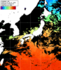 ひまわり人工衛星:日本全域,17:59JST,1時間合成画像