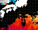 ひまわり人工衛星:黒潮域,12:59JST,1時間合成画像