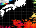 ひまわり人工衛星:黒潮域,12:59JST,1時間合成画像