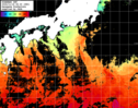 ひまわり人工衛星:黒潮域,17:59JST,1時間合成画像