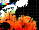 ひまわり人工衛星:黒潮域,22:59JST,1時間合成画像
