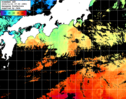ひまわり人工衛星:黒潮域,16:59JST,1時間合成画像