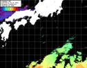 ひまわり人工衛星:黒潮域,18:59JST,1時間合成画像