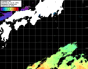 ひまわり人工衛星:黒潮域,19:59JST,1時間合成画像