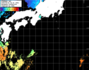 ひまわり人工衛星:黒潮域,17:59JST,1時間合成画像