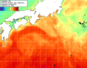 NOAA人工衛星画像:黒潮域, 1日合成画像(2025/06/18UTC)