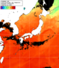 NOAA人工衛星画像:日本全域, 1日合成画像(2025/08/08UTC)
