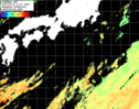 ひまわり人工衛星:黒潮域,23:59JST,1時間合成画像