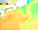 NOAA人工衛星画像:黒潮域, 1週間合成画像(2025/08/08～2025/08/14UTC)