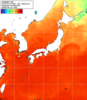 NOAA人工衛星画像:日本全域, 1日合成画像(2025/08/15UTC)