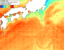 NOAA人工衛星画像:黒潮域, 1日合成画像(2025/08/16UTC)