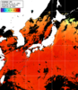 ひまわり人工衛星:日本全域,23:59JST,1時間合成画像