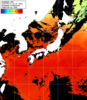 ひまわり人工衛星:日本全域,18:59JST,1時間合成画像