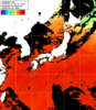 ひまわり人工衛星:日本全域,23:59JST,1時間合成画像