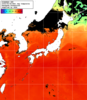 NOAA人工衛星画像:日本全域, 1日合成画像(2025/08/28UTC)
